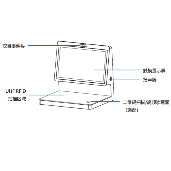 XZ-ST02 RFID桌面式自助操作终端